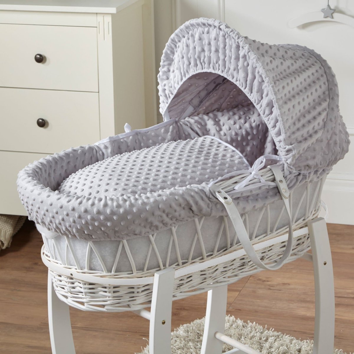 Wicker Moses Basket with Bedding - No Stand