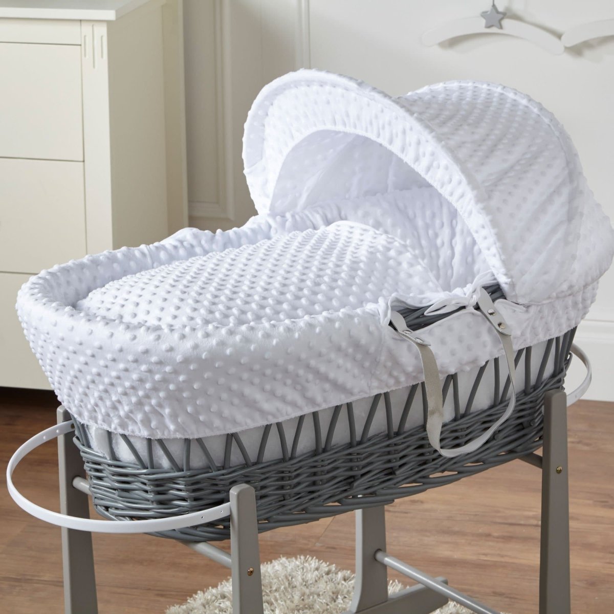 Wicker Moses Basket with Bedding - No Stand