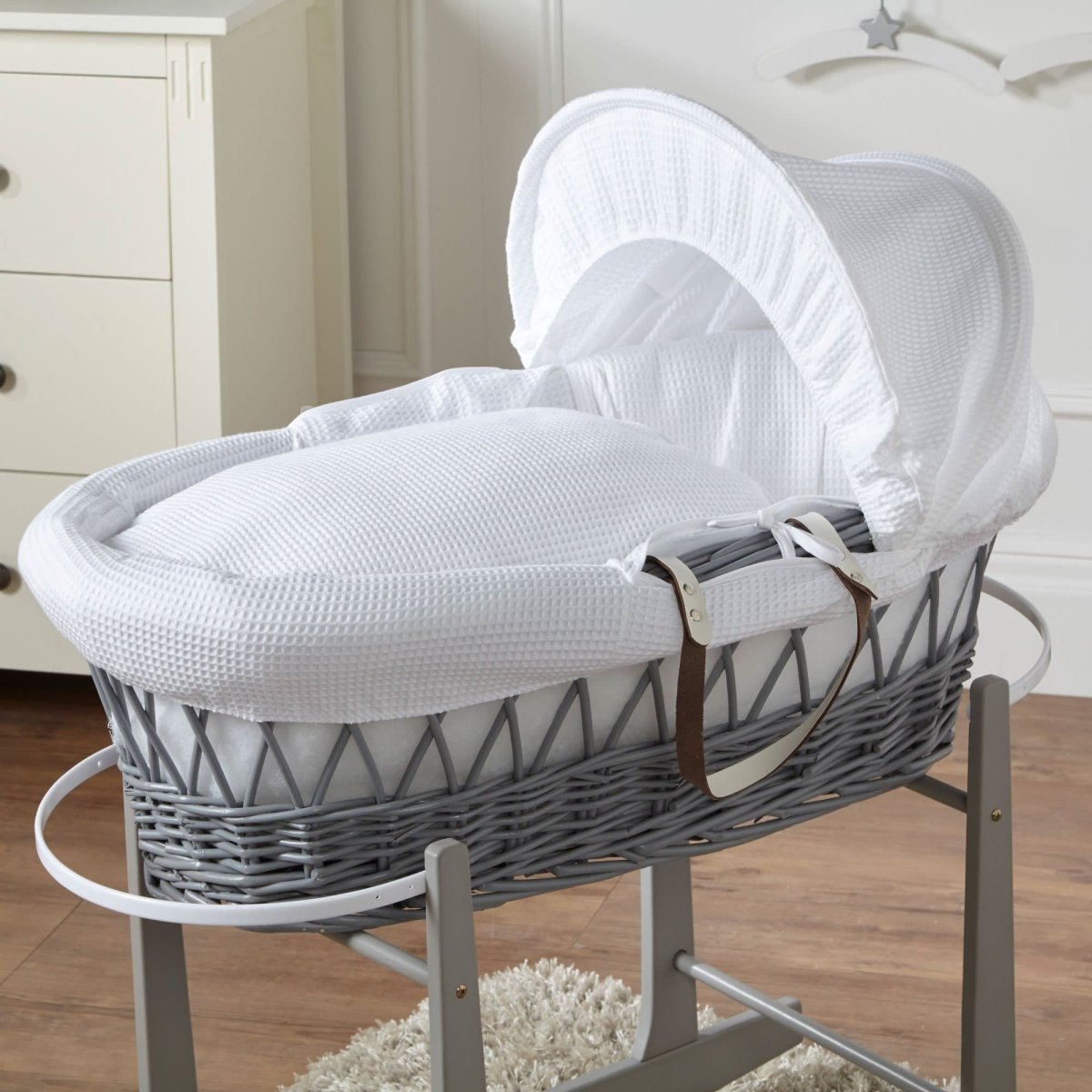 Wicker Moses Basket with Bedding - No Stand