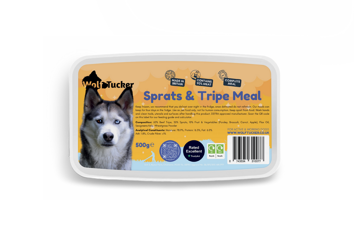 Wolftucker Working Dog Sprats & Tripe 500g