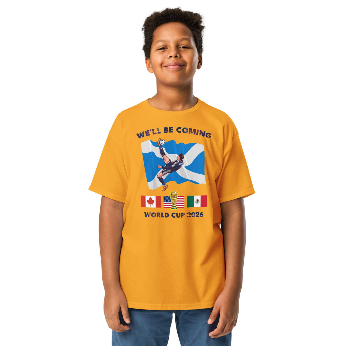 Scotland World Cup Kids Shirt – We'll Be Coming 2026 Football Unisex T-Shirt