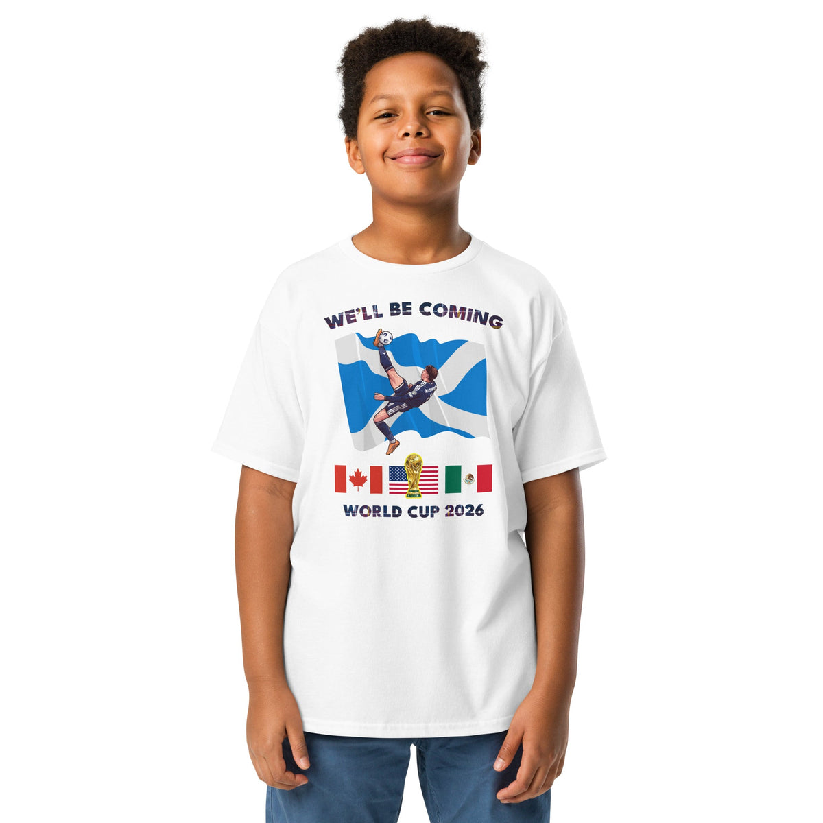 Scotland World Cup Kids Shirt – We'll Be Coming 2026 Football Unisex T-Shirt